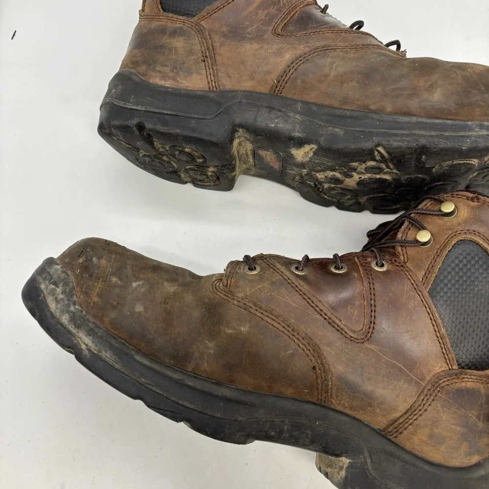 Red Wing 4421 Safety Steal Toe Boots Mens 10 EE 2E Brown Metguard 6